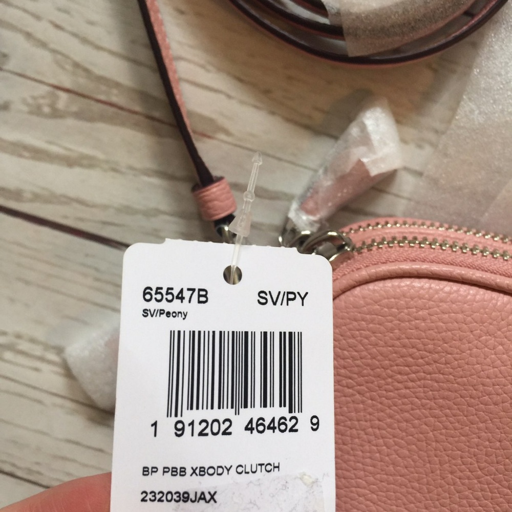 Coach Leather Boxed Crossbody Clutch Peony Pink - Picture 5 of 7